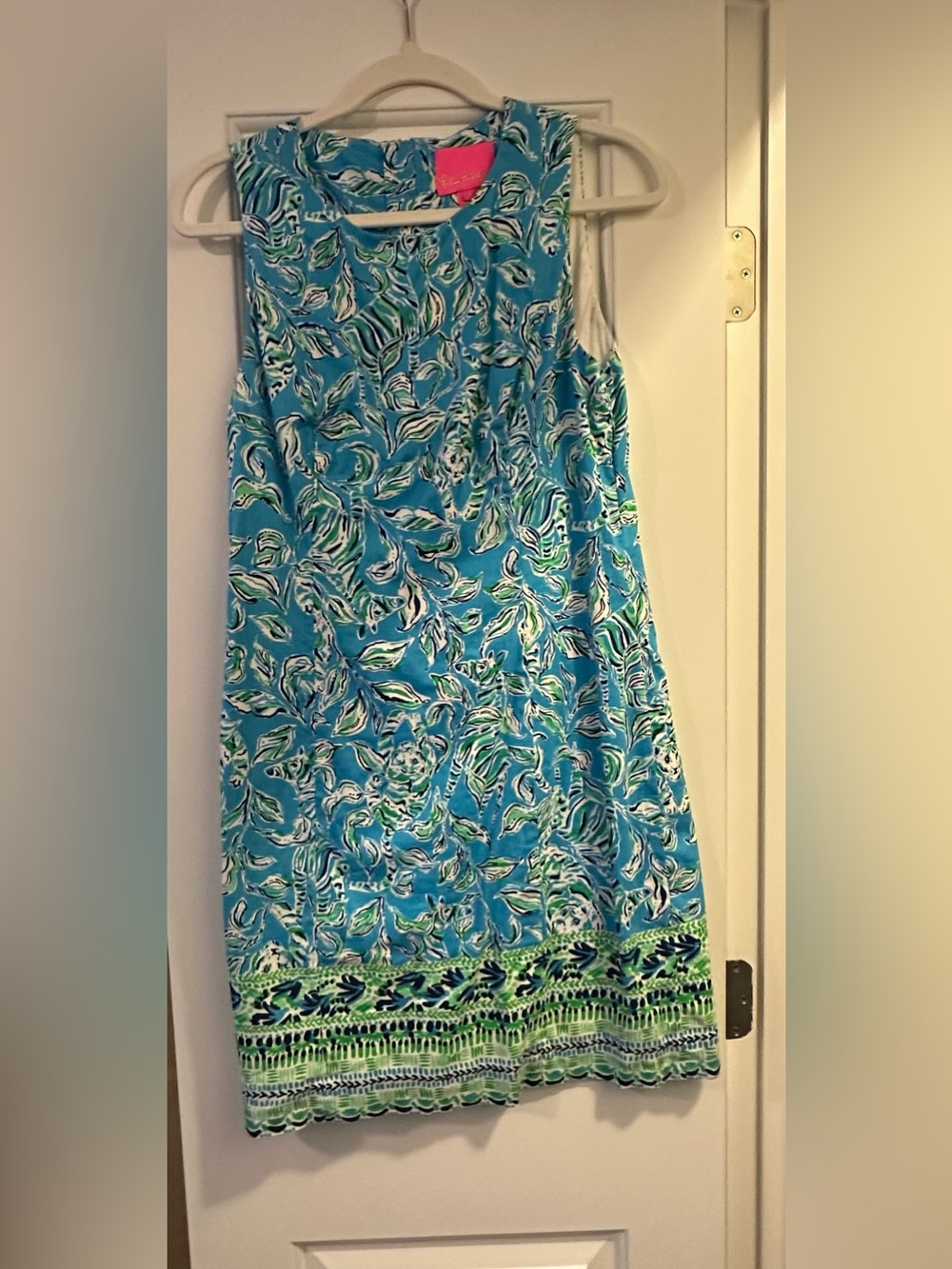 Lilly Pulitzer Mila Stretch Shift Dress in the Turquoise Oasis worn once